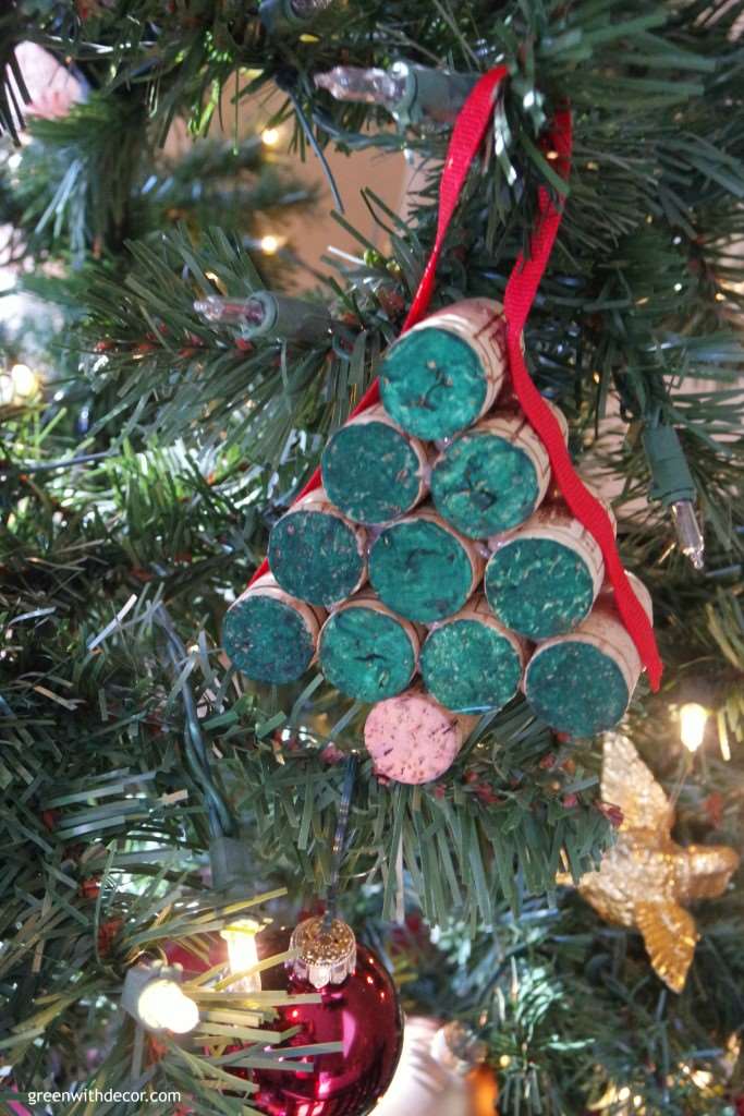 green with decor christmas ornament made with wine corks goat christmas tree ornament