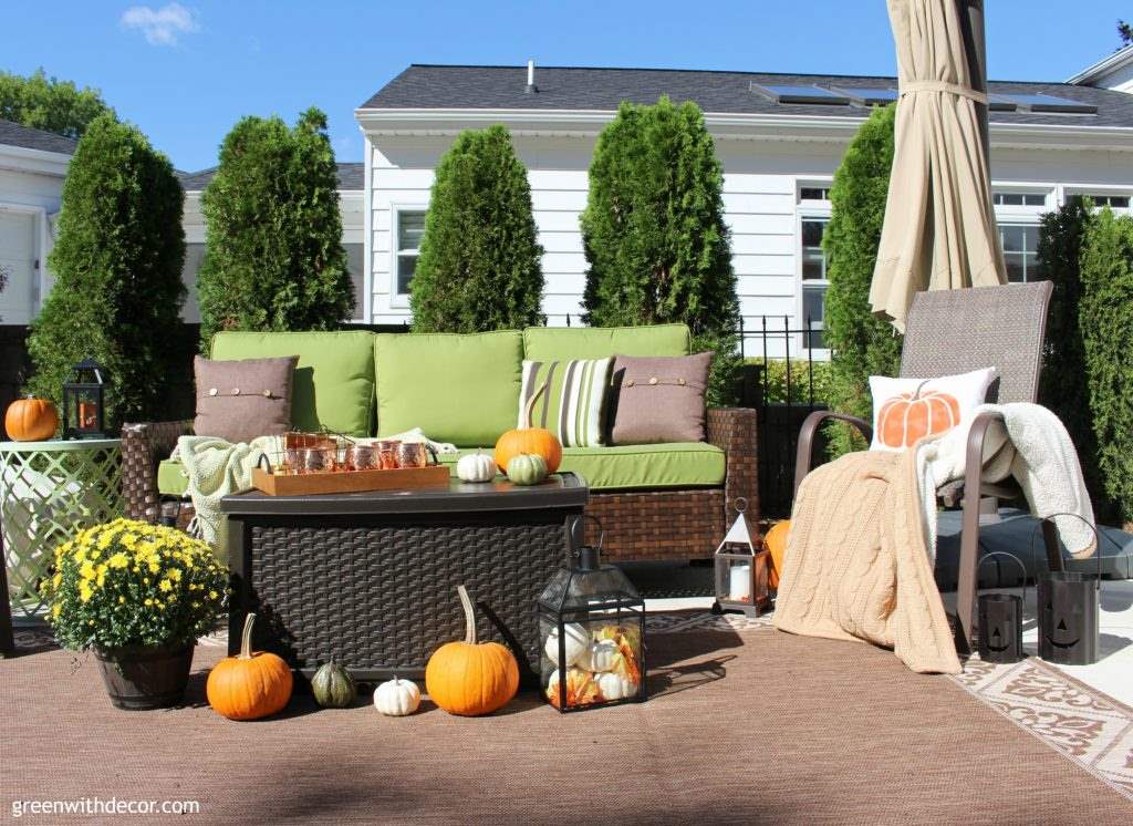 Fall patio decorating ideas + outdoor tour Green With Decor