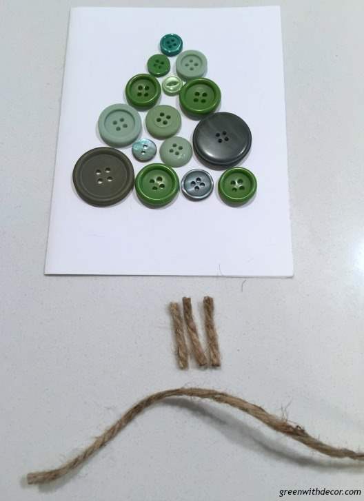 green with decor diy christmas cards from old buttons mailman christmas ornament