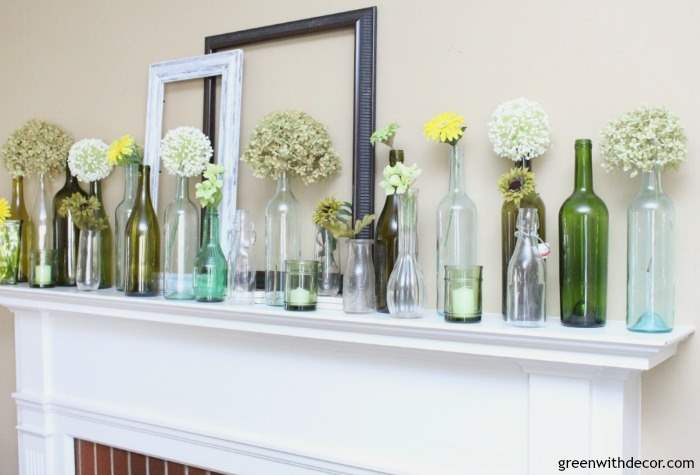 Spring Mantel Decorating Ideas green with decor - an easy spring mantel decorating idea Spring Mantel Decorating Ideas green with decor - an easy spring mantel decorating idea